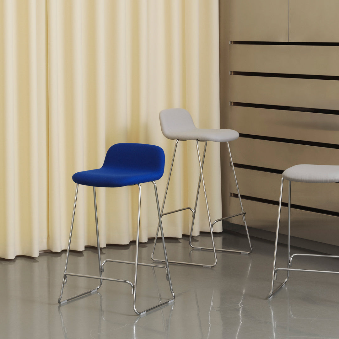 Just Bar Stool with Back - Fully Upholstered Bar Height Stool for Kitchen Island, Home Bar & Breakfast Nook - Comfortable & Stylish Seating Solution