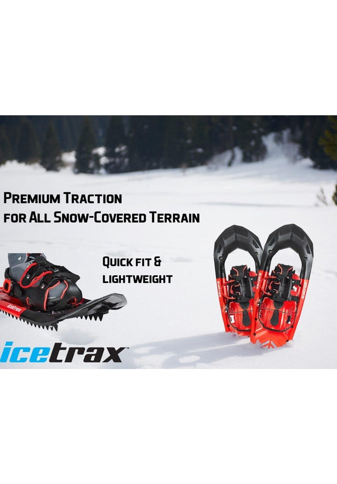 IceTrax Snow Shoes for Men & Women - Lightweight Traction Cleats for Hiking, Walking on Ice & Snow - Perfect for Winter Outdoor Activities, Running, and Daily Commute