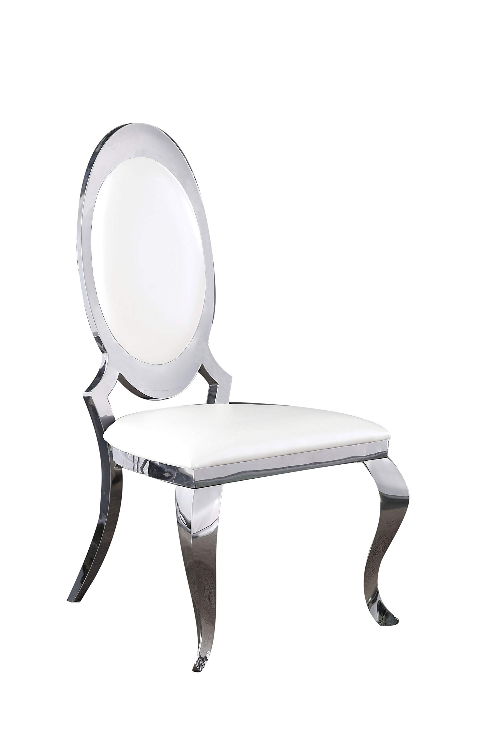 Modern 5-Piece White Dining Table Set with 4 Chairs - Perfect for Small Spaces, Kitchens & Apartments | D14-4SC183 Furniture Collection