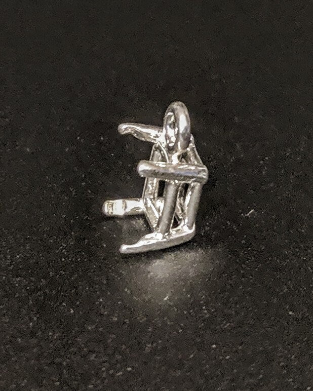 Solid Sterling Silver or 14k Gold 7x5mm Emerald Cut Dangle Pendant Setting - Handcrafted in USA (20x18mm) - Perfect for Necklaces, Earrings & Jewelry Making