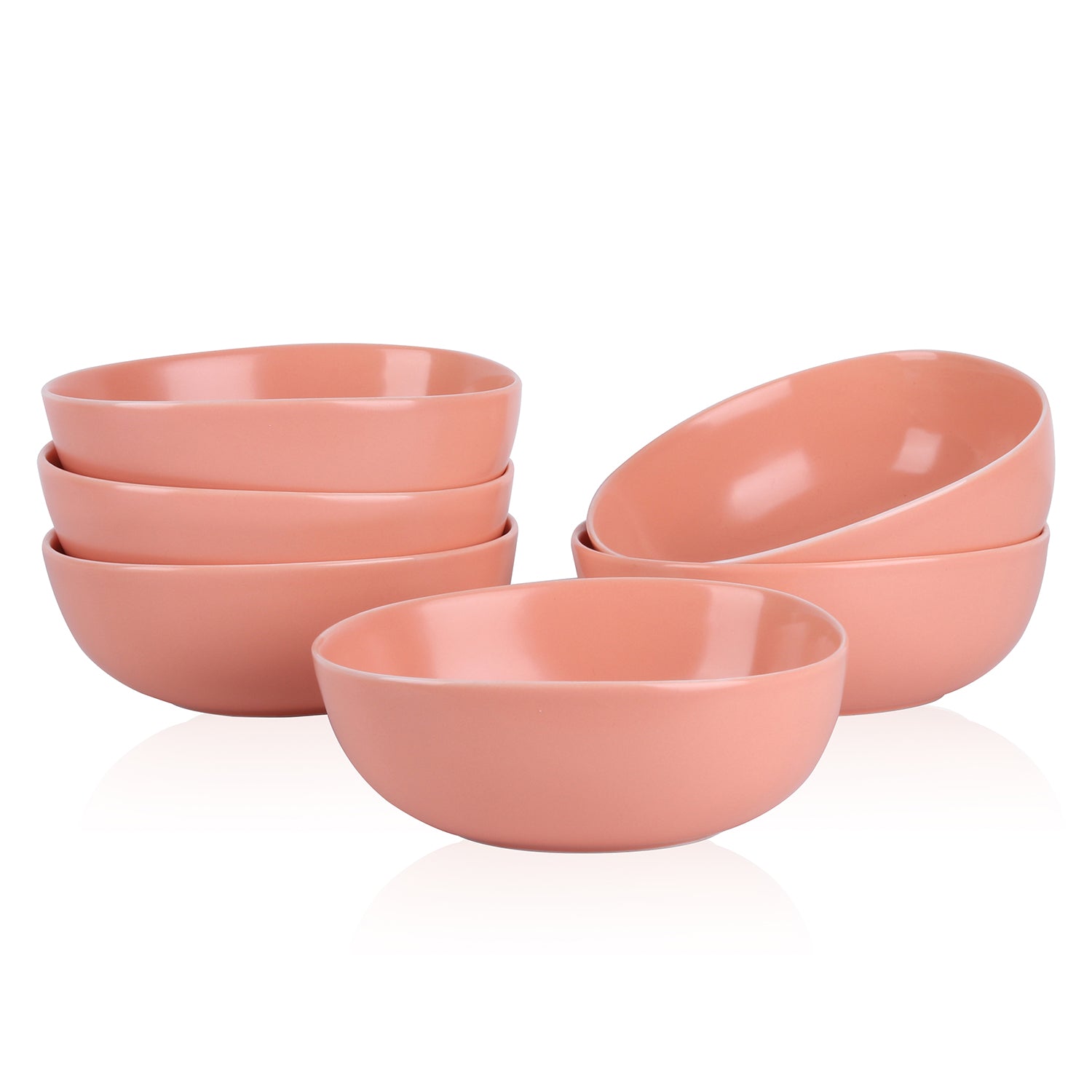 Delilah Porcelain Bowl Set - 6-Piece Dinnerware Set for Soup, Salad & Dessert | Elegant & Durable for Everyday Use & Entertaining