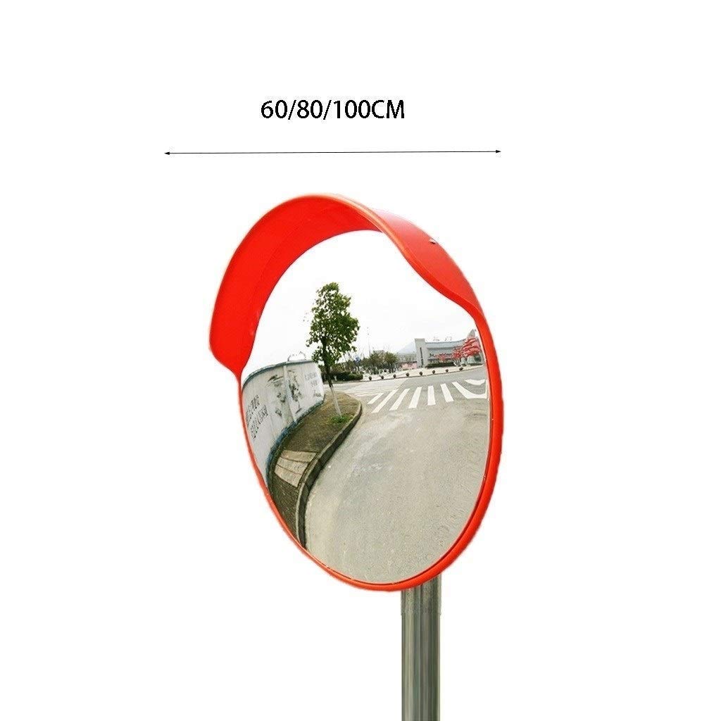 80CM Convex Safety Mirror for Blind Spot Visibility - Durable Weatherproof Traffic Mirror for Park Entrances, Driveways & Parking Lots - Indoor/Outdoor Use with Anti-Theft Design