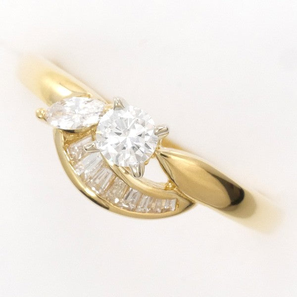 18K Yellow Gold and White Gold Diamond Ring for Women - Elegant Wedding, Engagement, Anniversary Jewelry Gift - Perfect for Special Occasions and Everyday Luxury