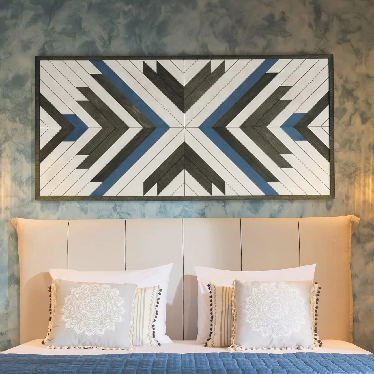 Handcrafted Native Wood Wall Art - Large Wooden Wall Decor Panel for Living Room, Bedroom & Office | Rustic Home Decor