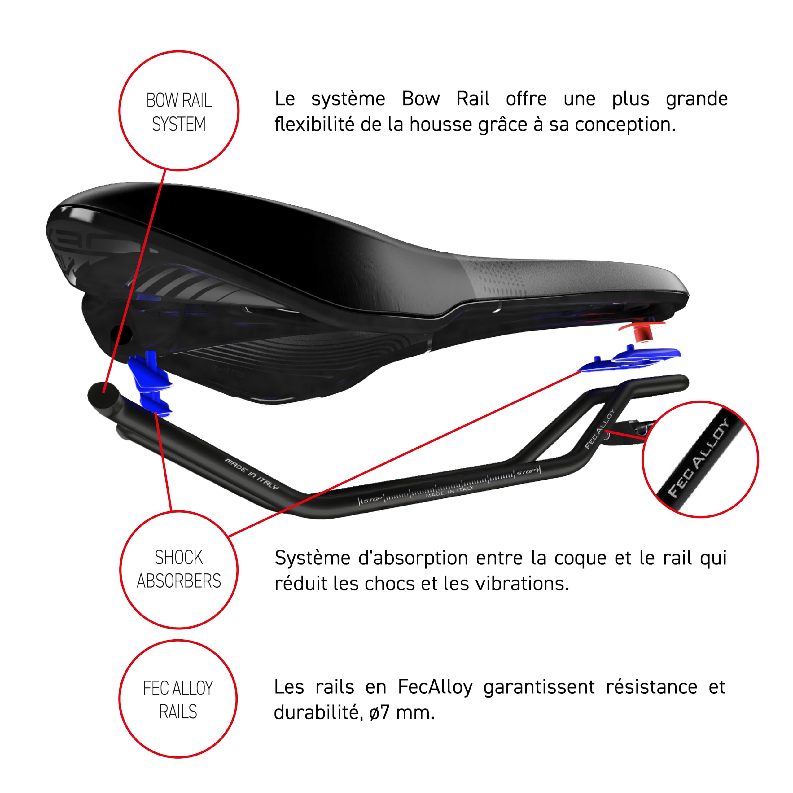 Selle Italia X-Bow Superflow Bike Saddle - Lightweight Alloy FeC Frame, Anatomical Cutout for Enduro, E-Bike & E-Mountain Bike | Perfect for Trail Riding & Off-Road Cycling