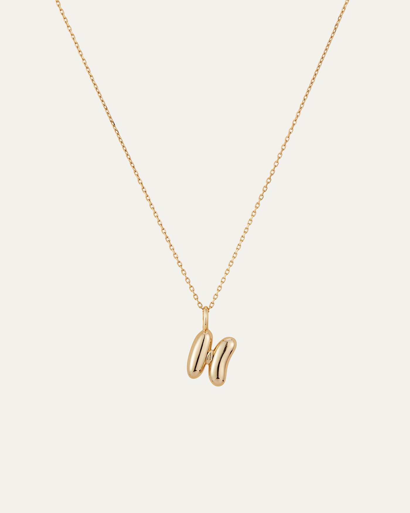14K Gold Bubble Letter Necklace - Personalized Initial Pendant Jewelry for Women - Perfect for Birthdays, Anniversaries & Gifts