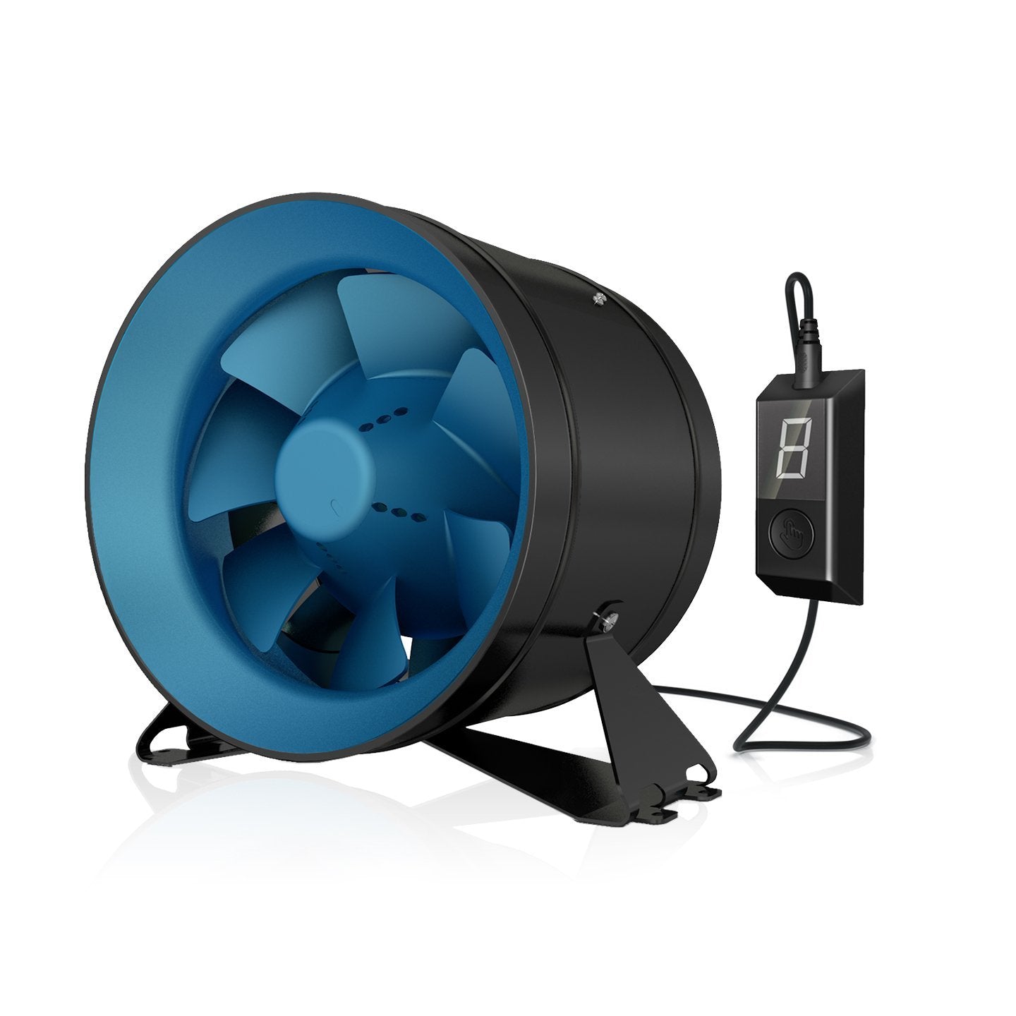 TerraBloom 14 Inch (353mm) High CFM Inline Duct Fan with Speed Controller - ECMF 355 INT (220-277V) 2700 CFM 557W - for Grow Tents, Hydroponics & Commercial Ventilation Systems