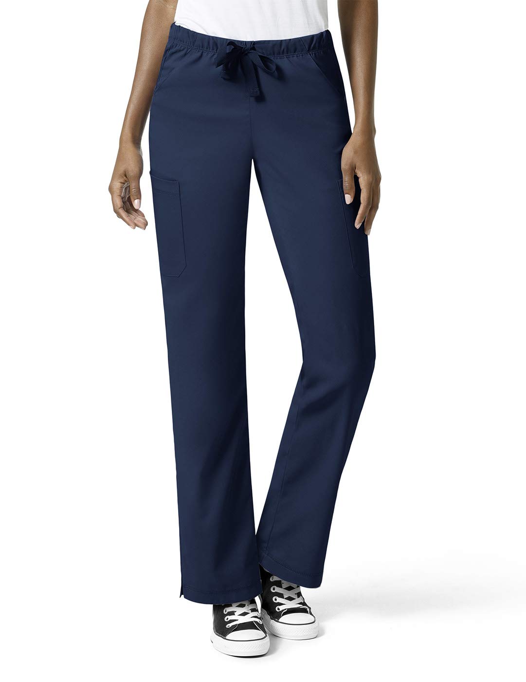 WonderWink Women's Full Elastic Straight Leg Scrub Pants - Comfortable Medical Work Pants for Nurses & Healthcare Professionals - Perfect for Hospital Shifts & Clinical Work