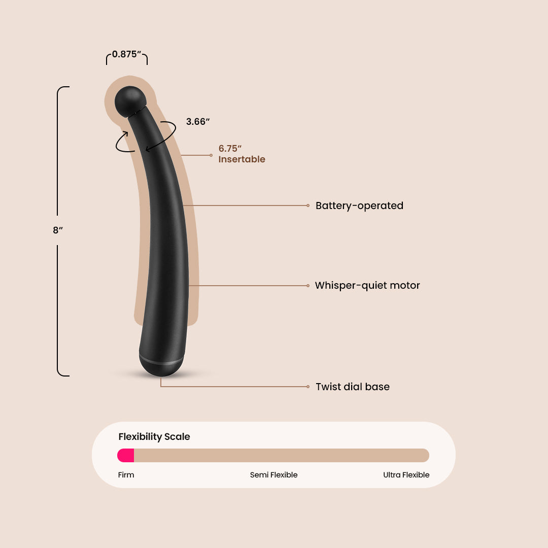 Anal Fantasy Collection Vibrating Curve - Premium Silicone Anal Plug for Enhanced Pleasure - Perfect for Couples Play & Solo Exploration
