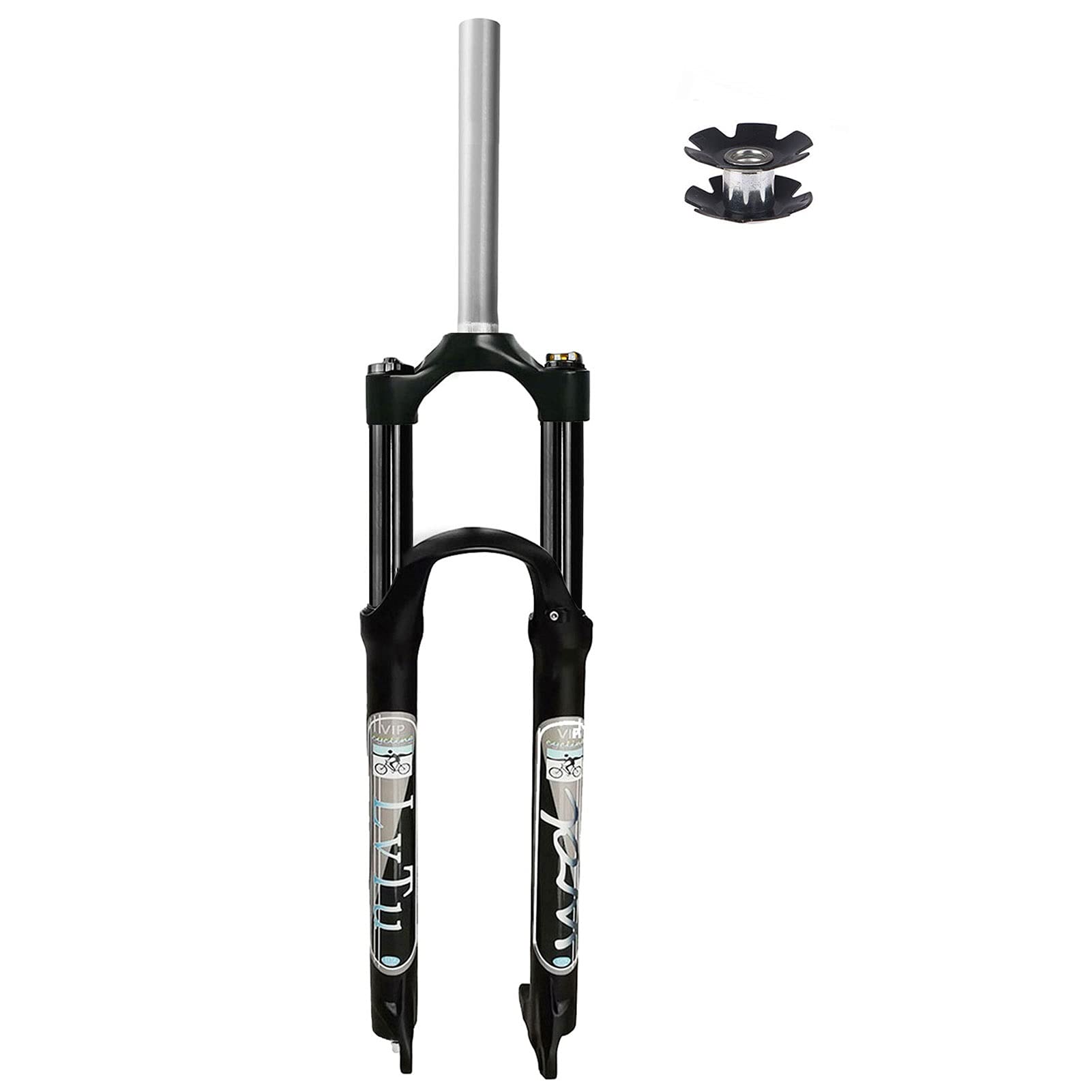 Mountain Bike Suspension Fork - 26/27.5/29 Inch Mechanical & Hydraulic Spring Front Fork with Manual Lock, 9mm QR Disc Brake - Ideal for Trail Riding, Cross-Country & All-Mountain Biking (Mechanical Fork, 27.5 inch)
