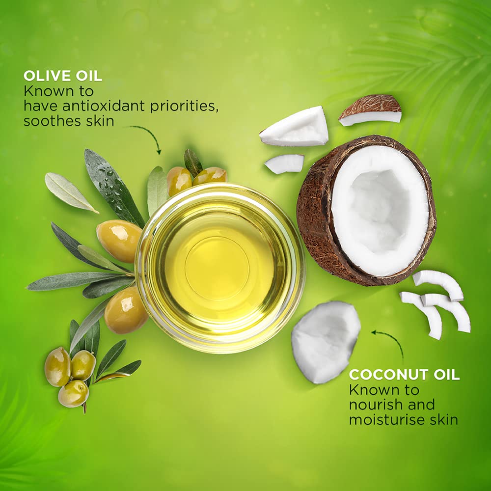 Rexona Coconut & Olive Oil Soap Bar for Soft Smooth Skin - 4 Pack (100g Each) | Moisturizing Body Wash for Dry Skin, Daily Shower & Bath Essential