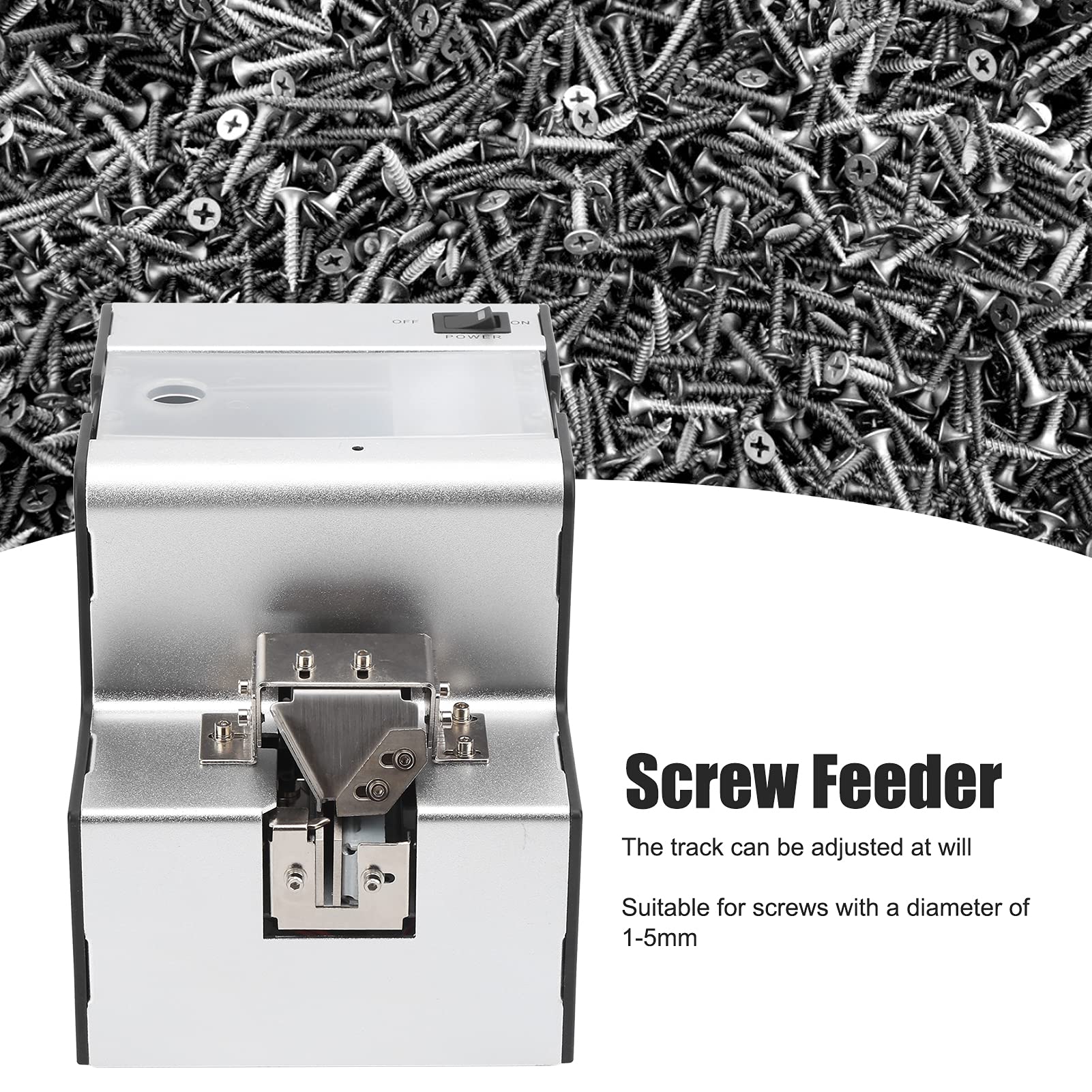 Automatic Screw Feeder Machine for M1.0 to M5.0 Screws (Under 20mm) - Precision Screw Sorting & Dispensing Tool for Electronics Assembly, Woodworking & DIY Projects