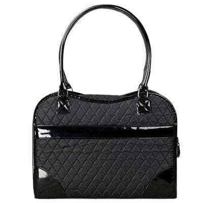 Stylish Black Dog Carrier Handbag - Fashionable Pet Tote for Small Dogs - Perfect for Travel, Shopping & Outdoor Adventures