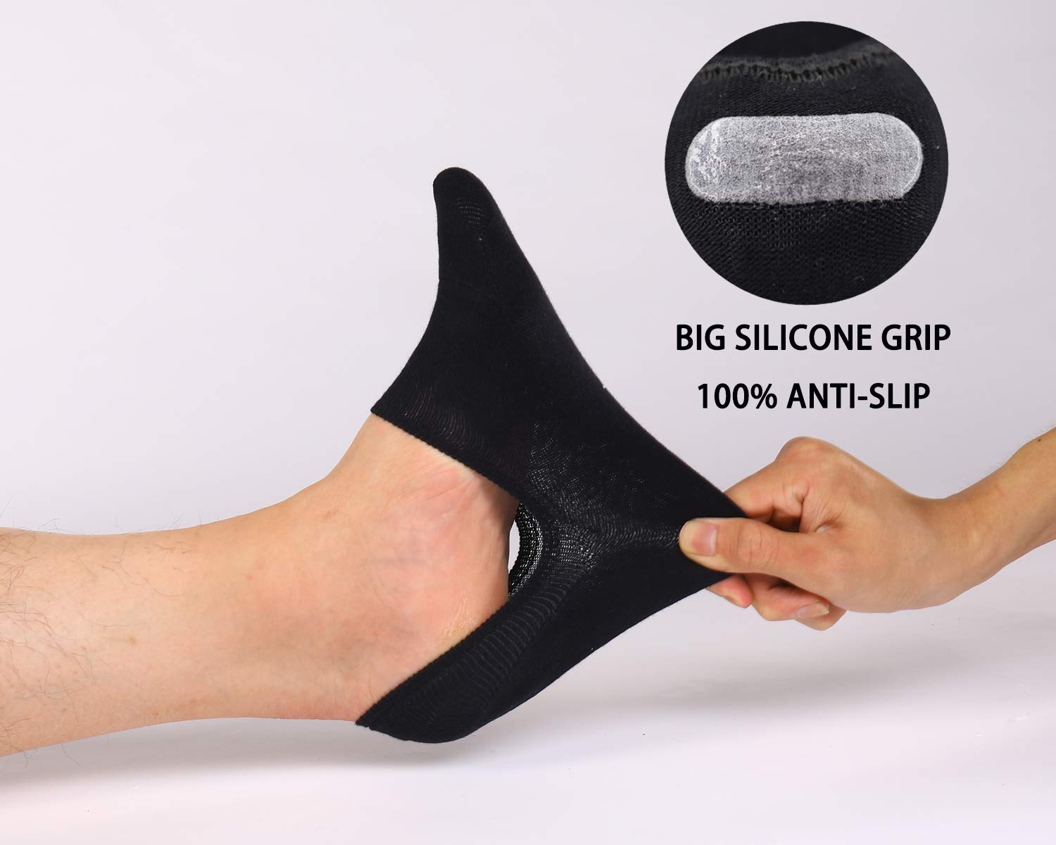 WHISPER DEER No Show Socks for Men - Invisible Low Cut Loafer & Sneaker Socks with Non-Slip Grip - Perfect for Dress Shoes, Loafers and Casual Wear