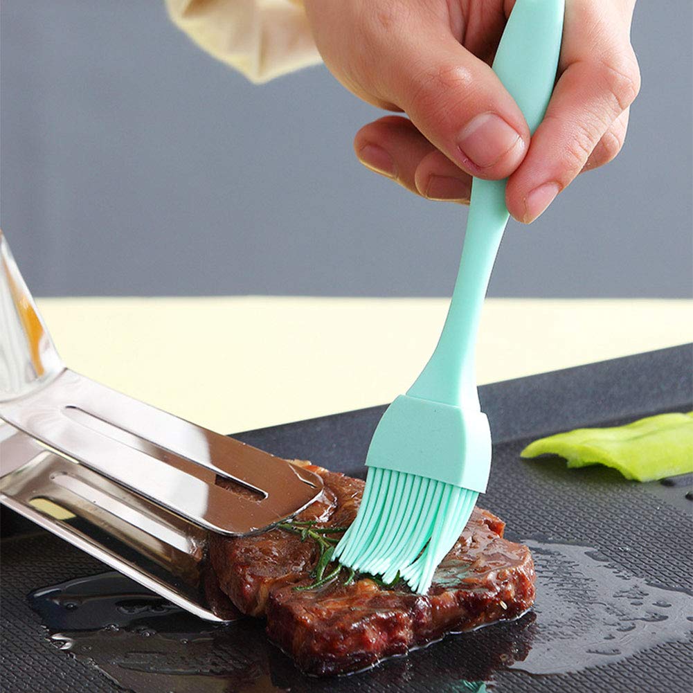 Non-Toxic Silicone Basting Pastry Brush - Heat Resistant Baking Brush for Cakes, Bread, Butter & BBQ - Safe Kitchen Tool for Grilling, Roasting & Basting (1PC, Green) - Perfect for Home Bakers & Outdoor Cooking