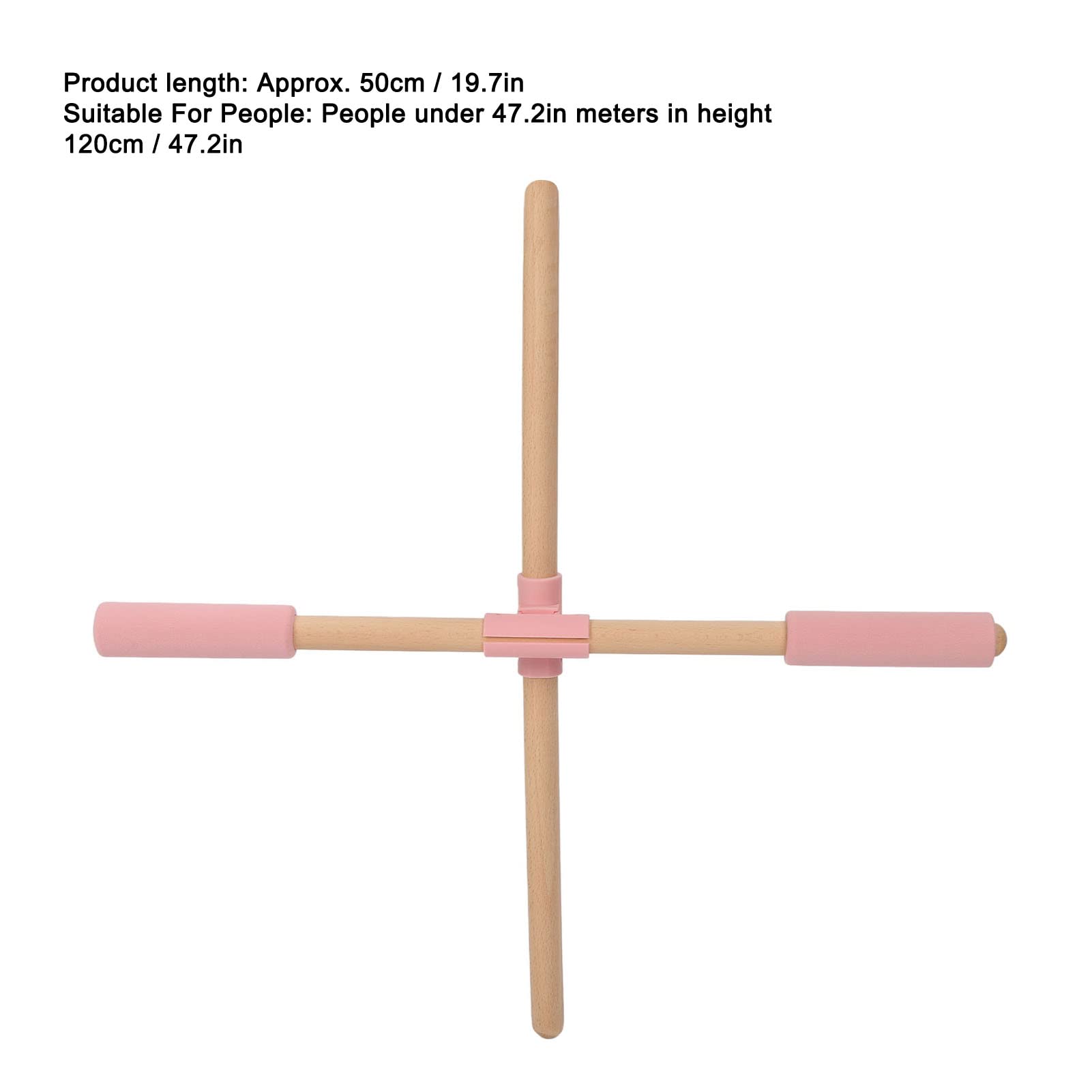 Posture Corrector & Yoga Stick - Wooden Pranayama Stretching Tool for Back Pain Relief, Posture Support & Yoga Exercises | Perfect for Home Workouts, Office Use & Meditation
