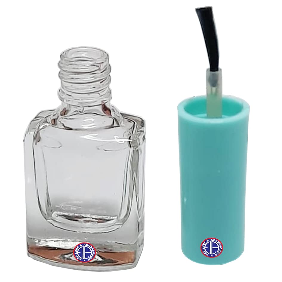 5ml Empty Nail Polish Bottles with Brush Cap - Pack of 10 Clear Glass Bottles for DIY Nail Art, Cuticle Oils & Beauty Products | Reusable Cosmetic Containers | Perfect for Salons, Home Manicures & Travel