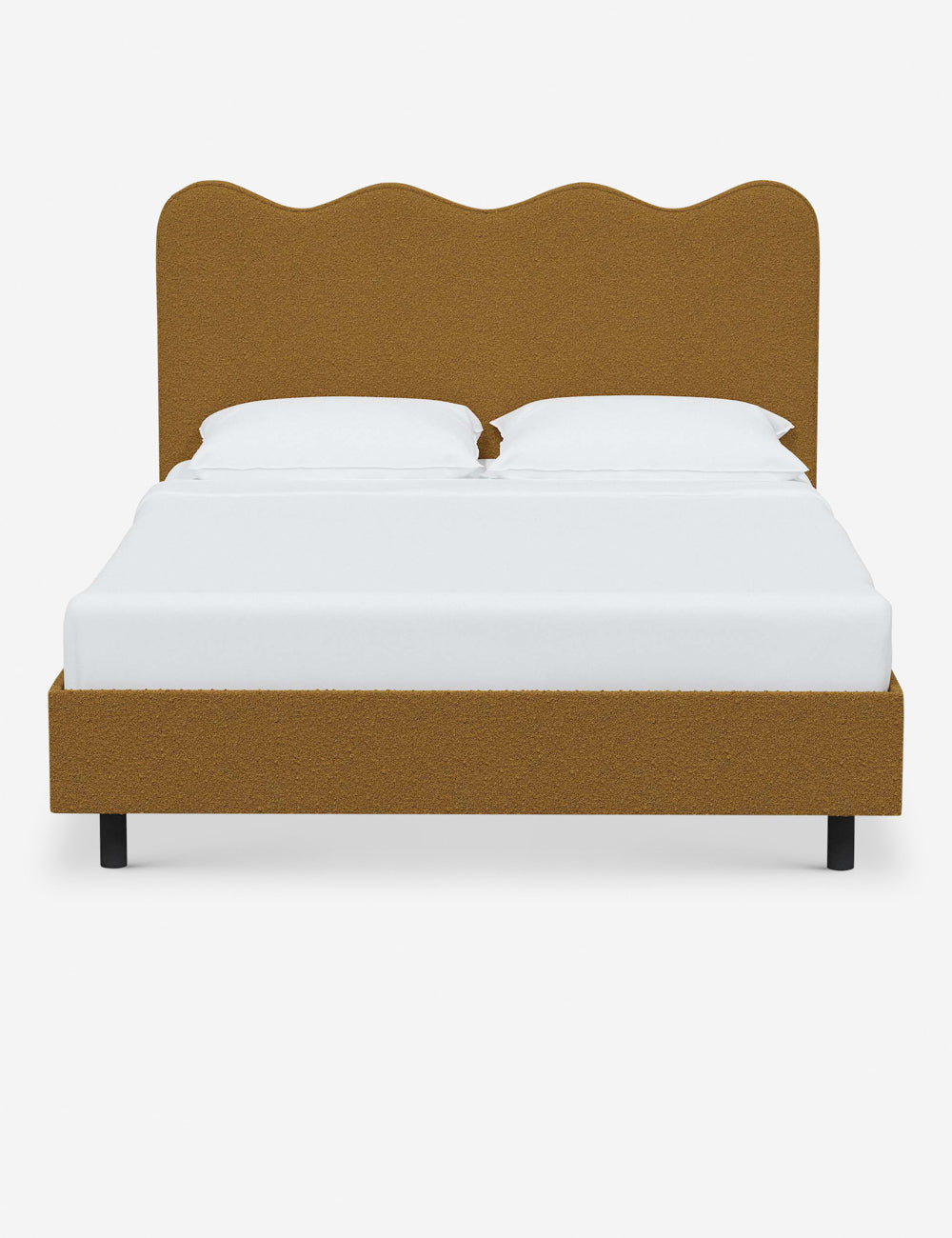 Modern Clementine Platform Bed Frame - Queen Size, Wooden Slat Support, Sturdy & Minimalist Design - Perfect for Bedrooms, Guest Rooms & Small Spaces