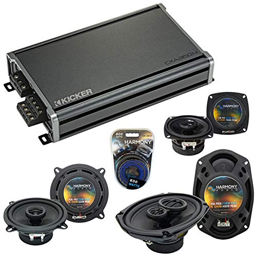 Dodge Intrepid 1993-1997 Factory Speaker Replacement Bundle - Harmony Audio Compatible Speakers & CXA360.4 Amplifier | Car Audio Upgrade for Enhanced Sound Quality