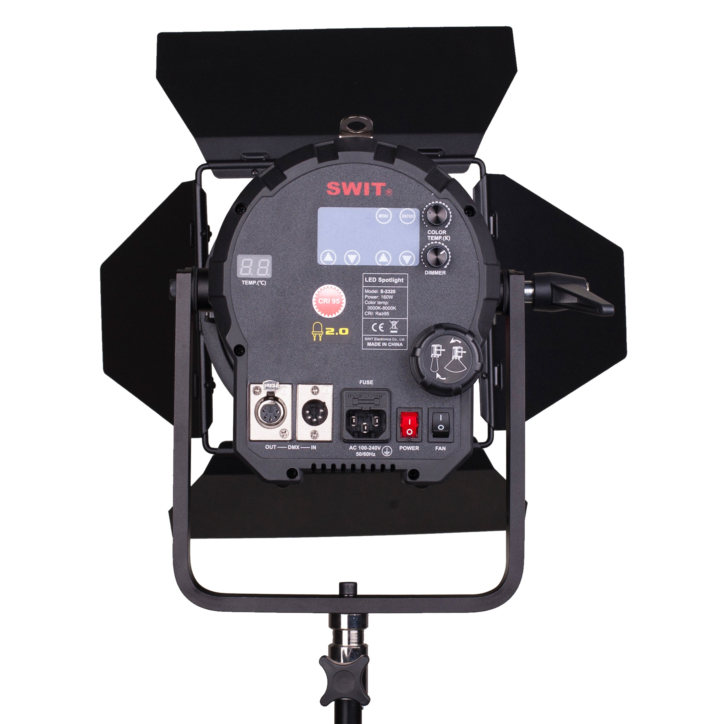 SWIT S 2320 160W Bi-Color LED Studio Light - Professional Daylight & Tungsten Lighting for Photography & Videography - Perfect for Film Sets, YouTube Videos, and Live Streaming