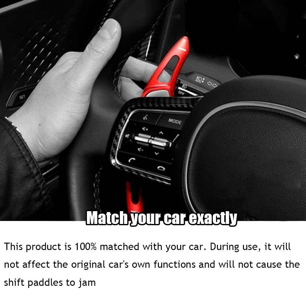 Kakash Custom Aluminum Steering Wheel Paddle Shifter Extensions for Hyundai Tucson 2022-2023, Sonata 2020-2022, Elantra 2021-2022 - 2PCS Red Interior Accessories Set - Enhance Driving Performance & Style