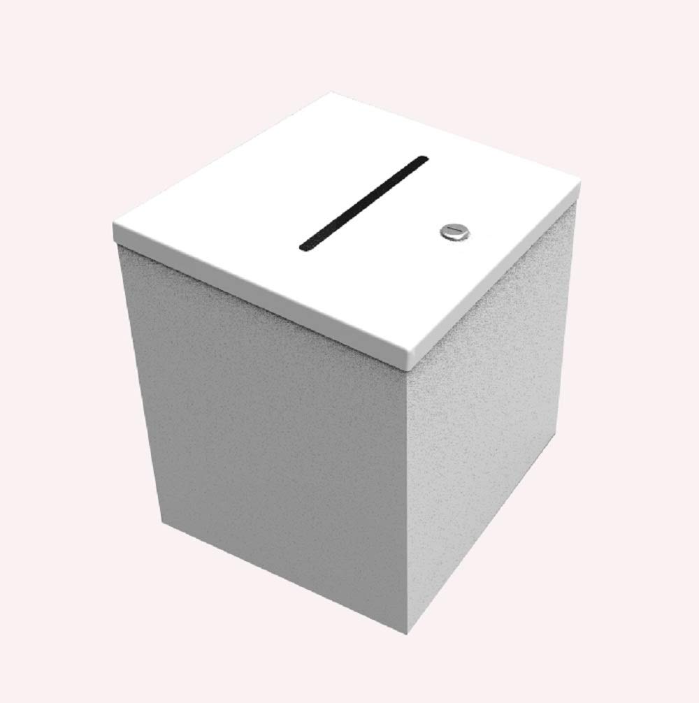 FixtureDisplays® Metal Donation Box & Suggestion Box - 10.9