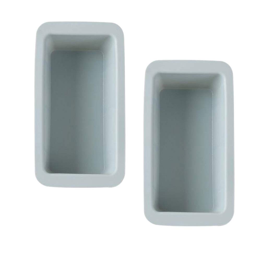 DOITOOL 2-Pack Flexible Silicone Baking Pans - Non-Stick Rectangular Cake Mold, Toast Pan for Homemade Bread, Meatloaf, Cookies | Perfect for Baking, Meal Prep & Party Desserts (Blue)