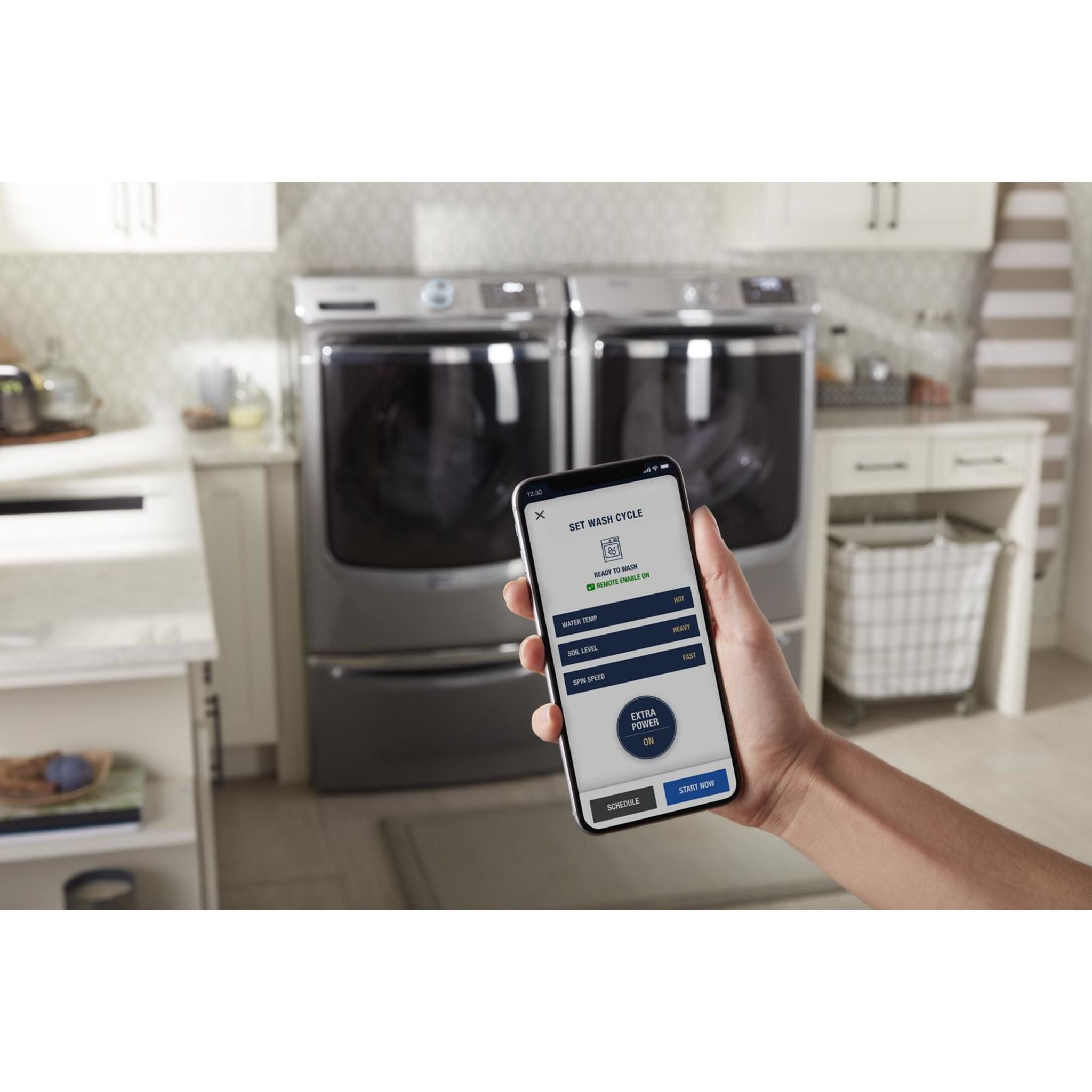 Maytag MHW8630HC Front Load Washer - 5.2 Cu. Ft. Capacity, Metallic Slate - Energy Efficient, Quiet Operation for Laundry Room or Basement