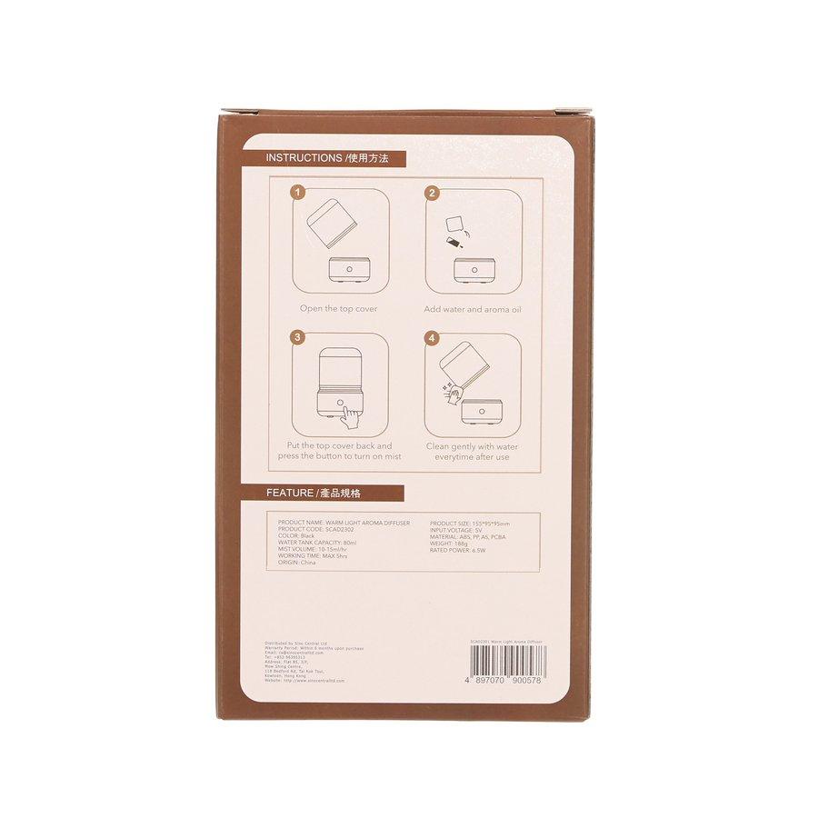 SINO CENTRAL Ultrasonic Aroma Diffuser with Warm LED Light - Essential Oil Humidifier for Home, Office, Yoga & Spa Relaxation