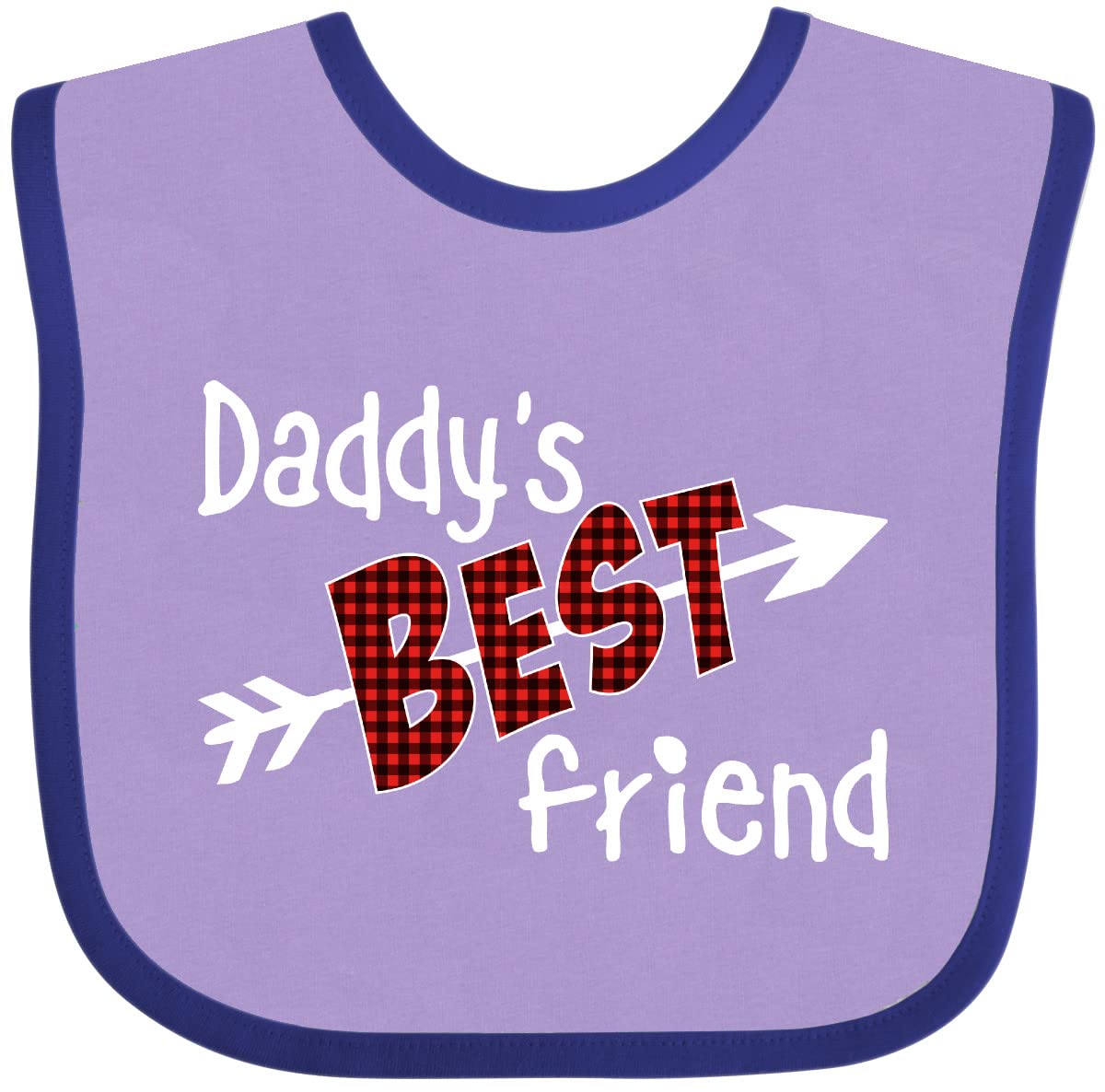 Inktastic Daddy's Best Friend Arrow & Plaid Letters Baby Bib - Perfect for Feeding, Gifting, and Everyday Use