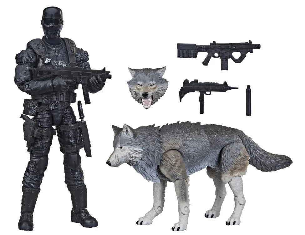 G.I. Joe Classified Series Snake Eyes Action Figure with Timber Wolf - 6-Inch Collectible Toy for Fans - Perfect for Display, Play & Gifting