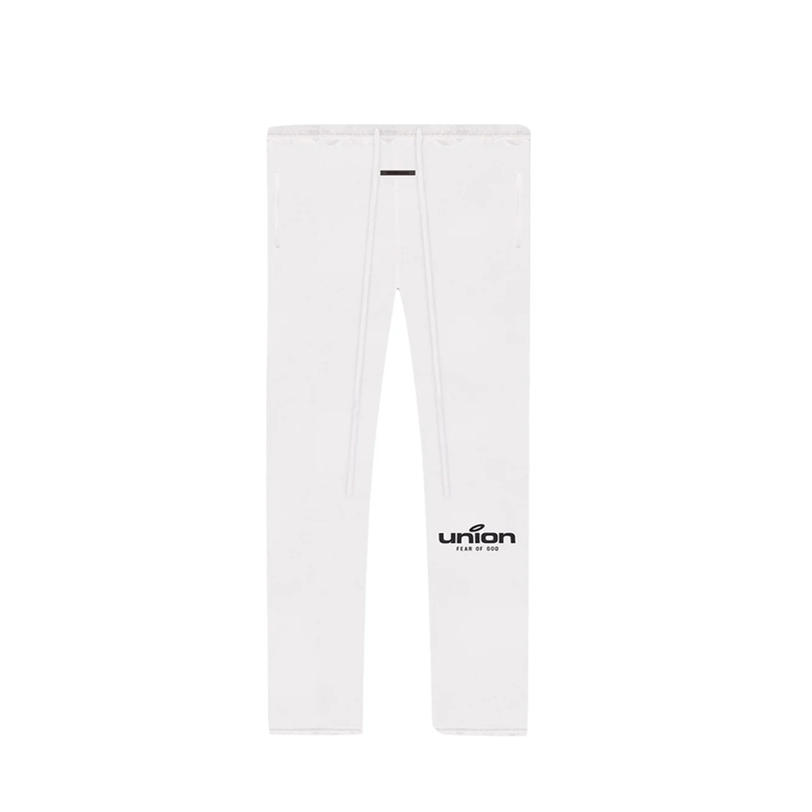 FOG ESSENTIALS X UNION 30th Anniversary White Sweatpants for Men - Premium Cotton Joggers for Casual Wear & Street Style