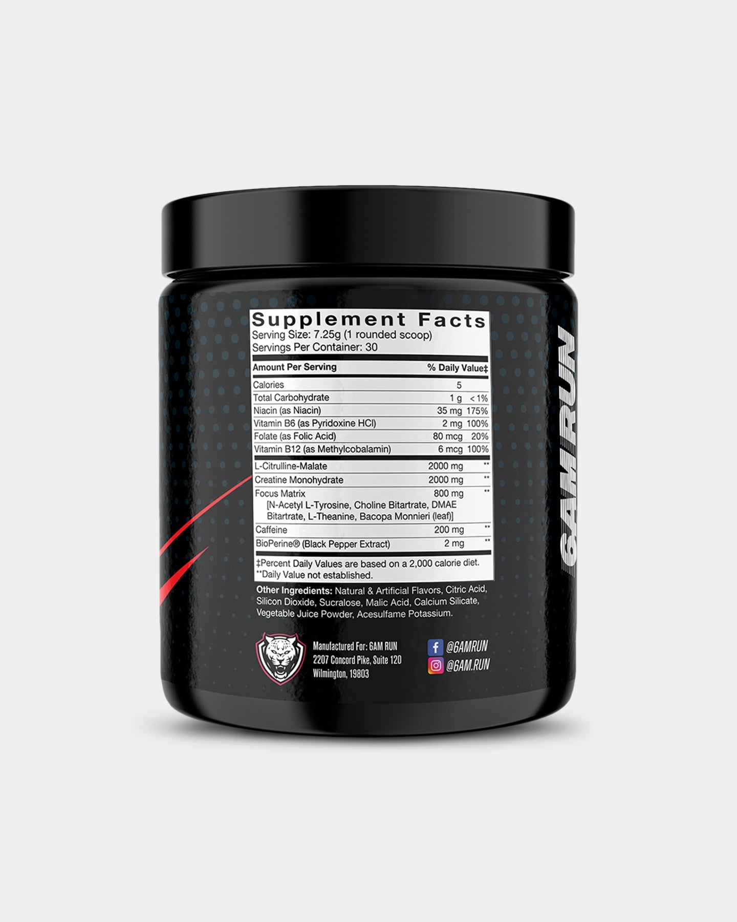 6AM Run Sprint Pre Workout Powder - Energy & Endurance Booster for Runners & Athletes - Perfect for Morning Workouts, Gym Training & Marathon Prep