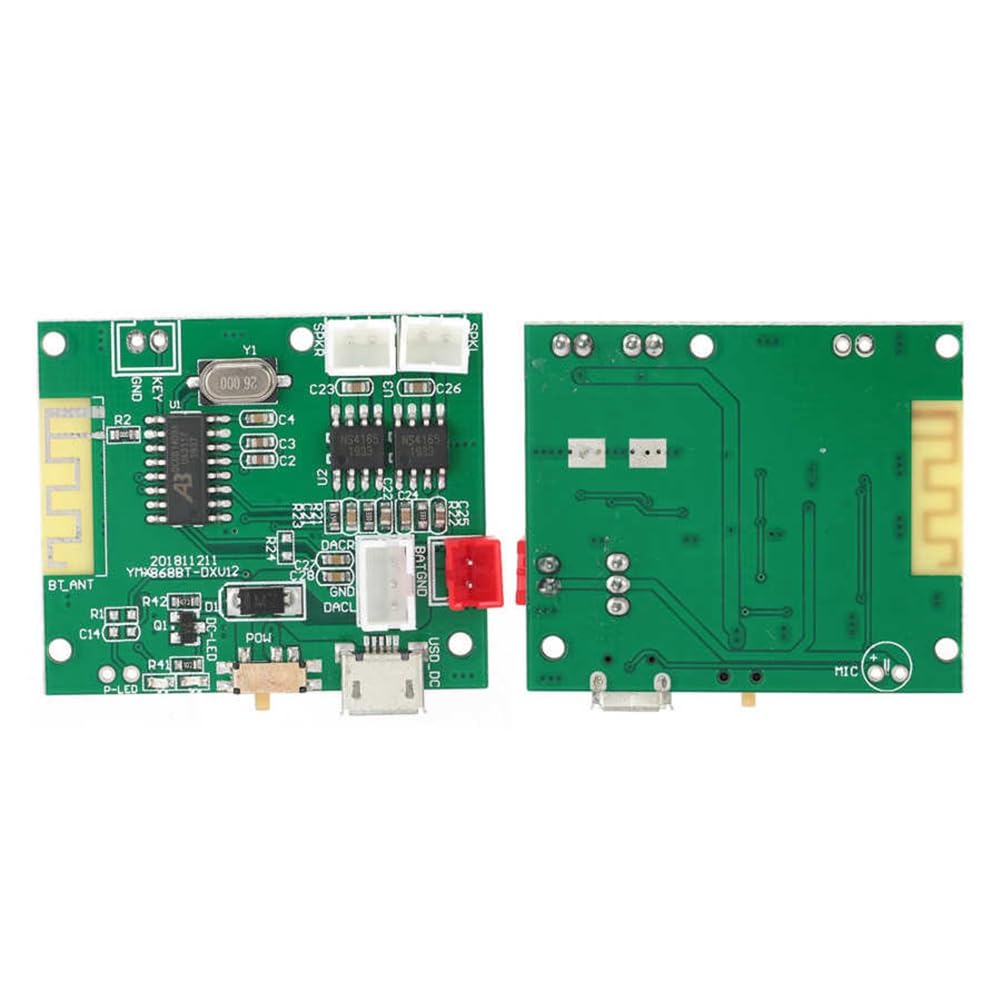 Xptieeck 1 Pair Stereo Power Amplifier Board Module - 5W Dual Channel Audio Amp for 3.7-5V Speakers - Perfect for DIY Audio Projects, Portable Speakers & Home Theater Systems