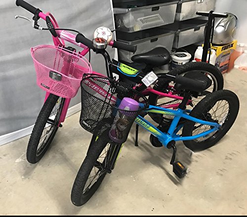 Kids Bicycle Basket with Removable Front Hooks & Wire Mesh - Perfect for School Supplies, Picnics & Outdoor Adventures