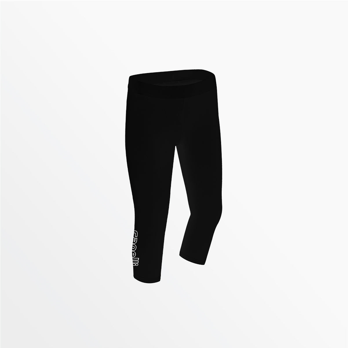 Women's Mid Rise Logo 3/4 Cotton Leggings - Comfortable Stretchy Yoga Pants for Workout, Running & Casual Wear