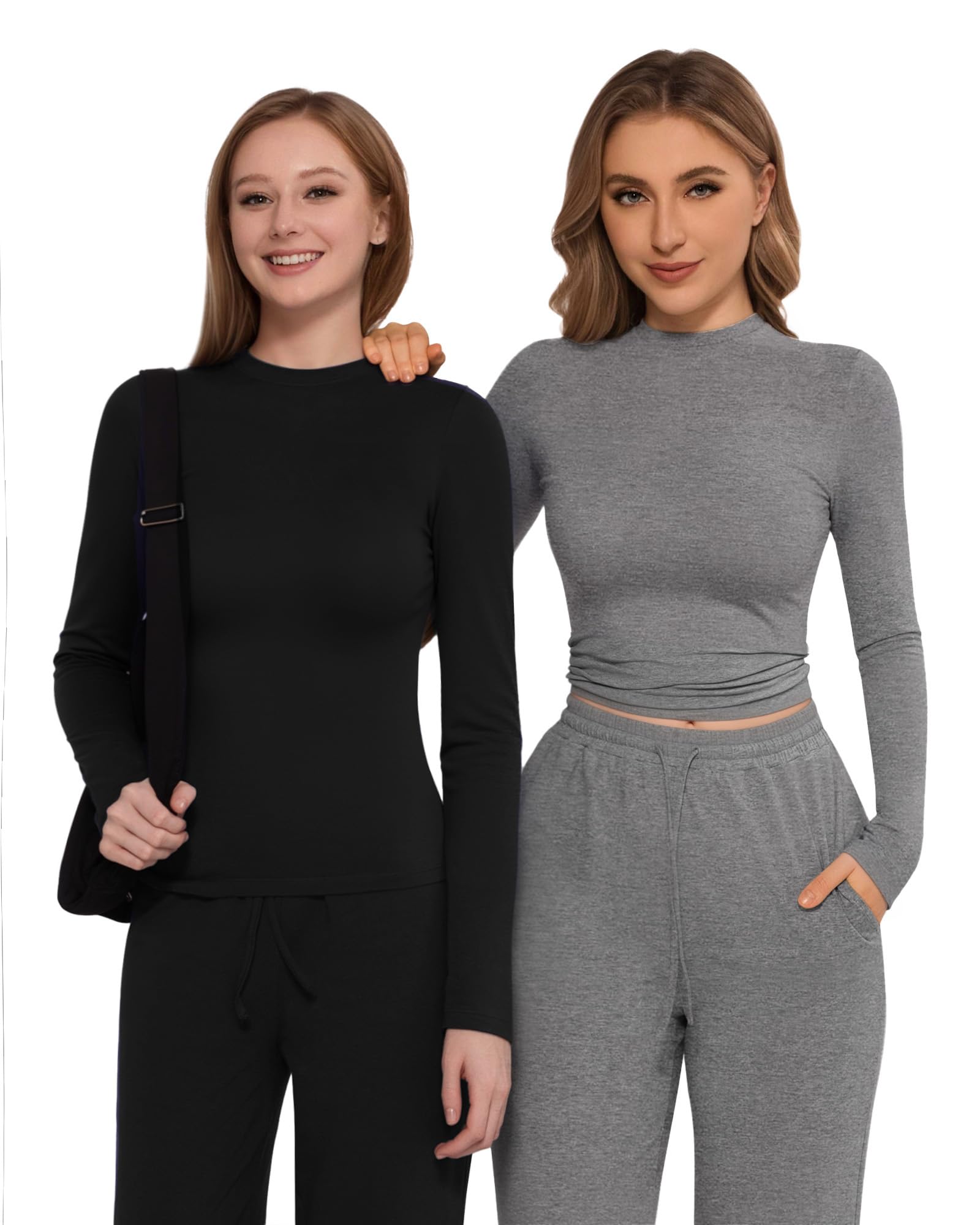 MANGOPOP Women's 2-Piece Lounge Set Soft Tracksuit Sweatsuit Outfit - Cozy Fall Winter Pajama Set for Home, Yoga & Casual Wear