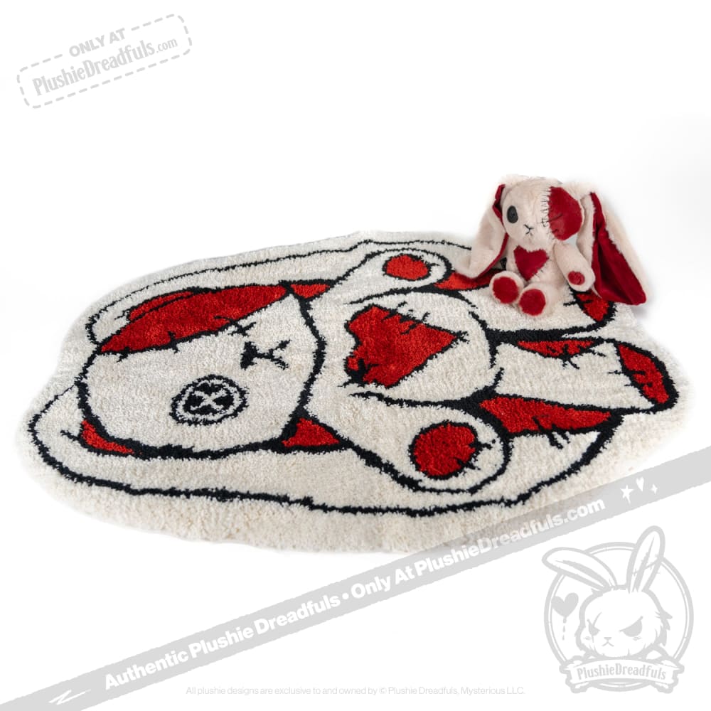 Soft Plush Love Rabbit Rug - Cozy Kids Room Decor, Nursery Floor Mat, Playroom Carpet for Girls & Boys | Perfect for Bedroom, Living Room, and Play Areas