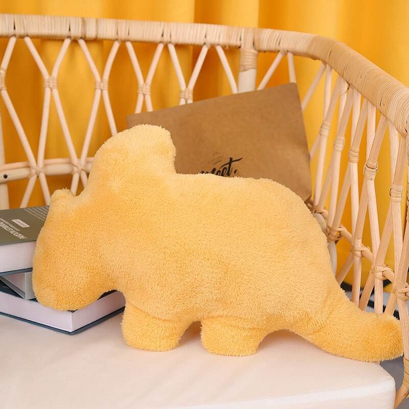 Dino Chicken Nugget Plush Toy - Cute Dinosaur Stuffed Animal for Kids, Soft & Huggable - Perfect for Playtime, Gifts, and Room Decor