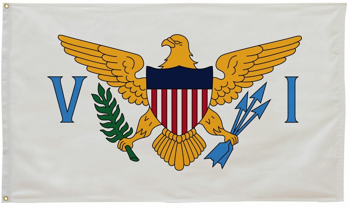 2' x 3' US Virgin Islands Flag - Durable Printed Nylon for Outdoor & Indoor Use - Perfect for Parades, Patriotic Displays & Home Decoration