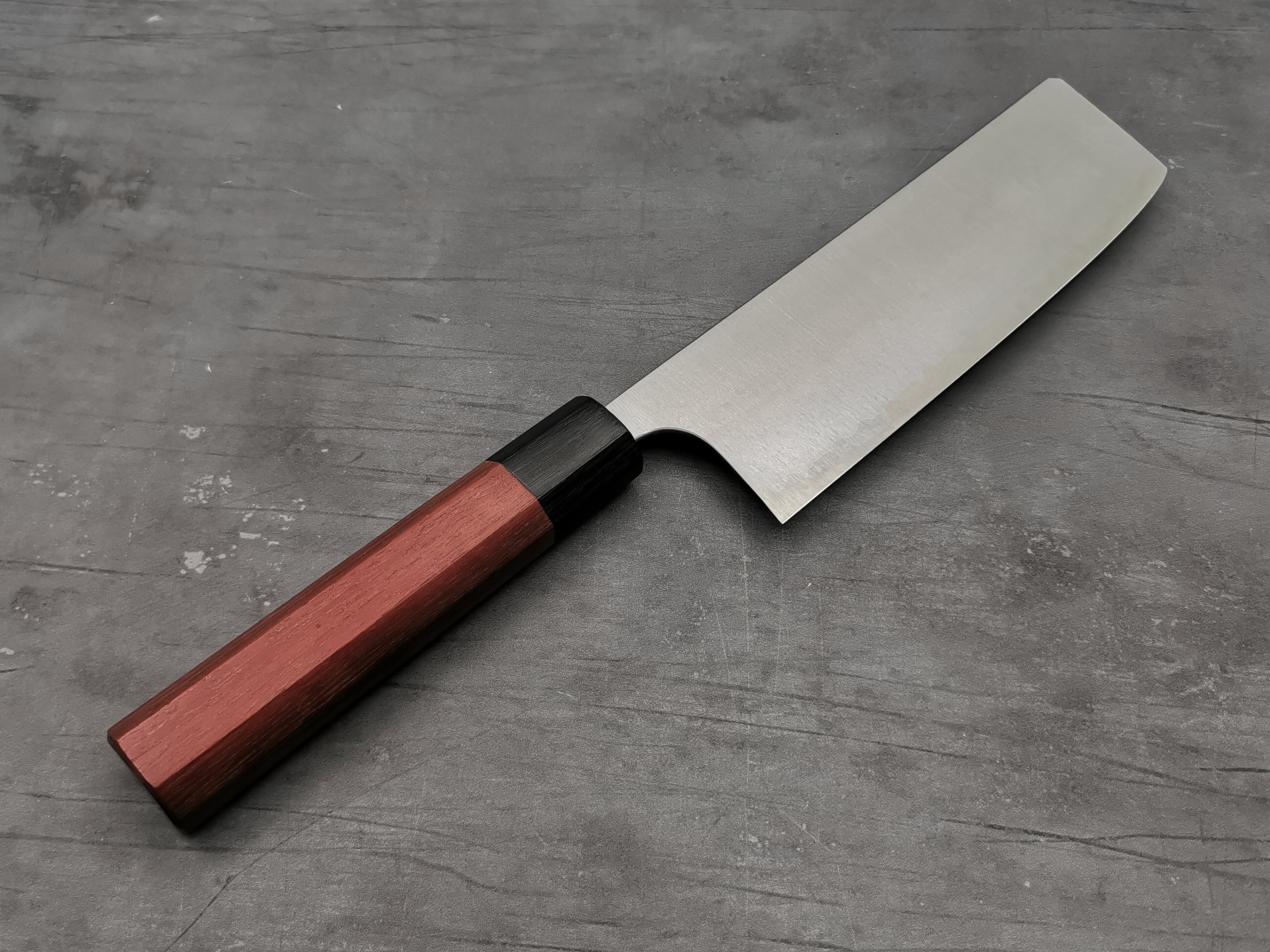 Premium Japanese Koutetsu Type 3 AS Nakiri Knife - High Carbon Steel Kitchen Knife for Professional Chefs & Home Cooking - Perfect for Slicing Vegetables, Herbs & Boneless Meat