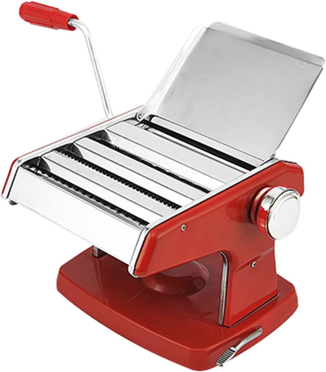 Stainless Steel Manual Pasta Maker Machine - Adjustable Thickness Hand Press Noodle Maker with 2-3 Cutter Heads & Washable Alloy Rollers - Perfect for Homemade Spaghetti, Fettuccine, Lasagna - Ideal for Italian Cooking, Family Dinners & Restaurant-Quality Pasta at Home