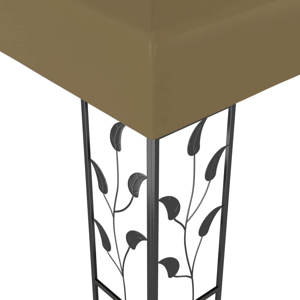 Outdoor Gazebo with UV-Resistant Canopy & Double Roof for Airflow - 118.1