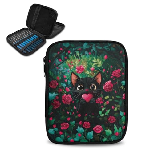 Black Cat Heart Rose