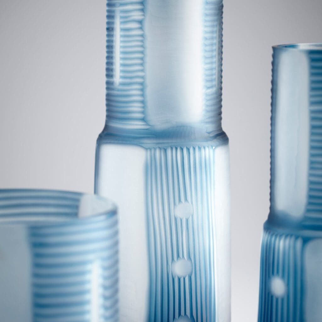 Cyan Design 11100 Olmsted Vase - Blue Ceramic Home Decor, Medium Size for Centerpieces, Table Decor & Wedding Decorations