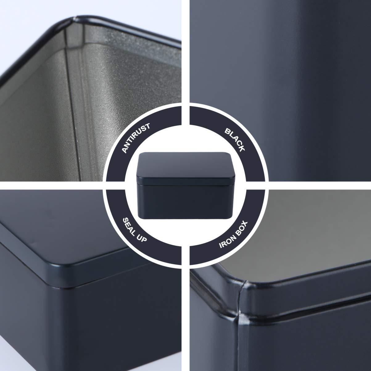 Premium Airtight Tea Storage Tin Box - Zerodeko Decorative Metal Container for Loose Leaf Tea, Coffee, Candies & Spices - Perfect for Kitchen, Pantry & Home Organization