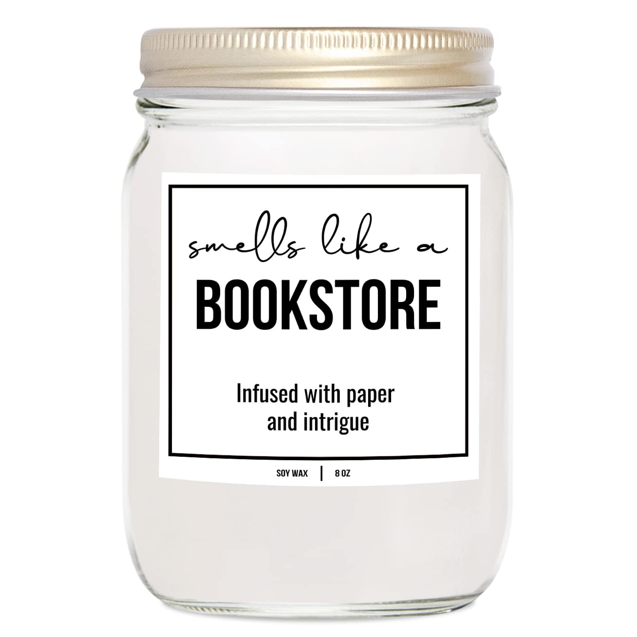 Bookstore Scented Soy Candle - 9oz Gift for Book Lovers & Home Decor