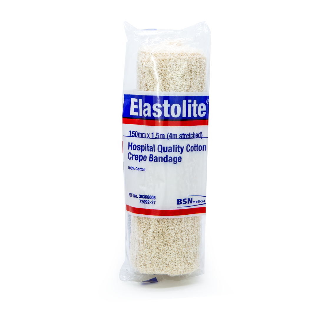 Elastolite Light Support Crepe Bandage - Breathable & Flexible First Aid Wrap for Sprains, Strains & Injuries - Ideal for Sports, Work & Daily Use