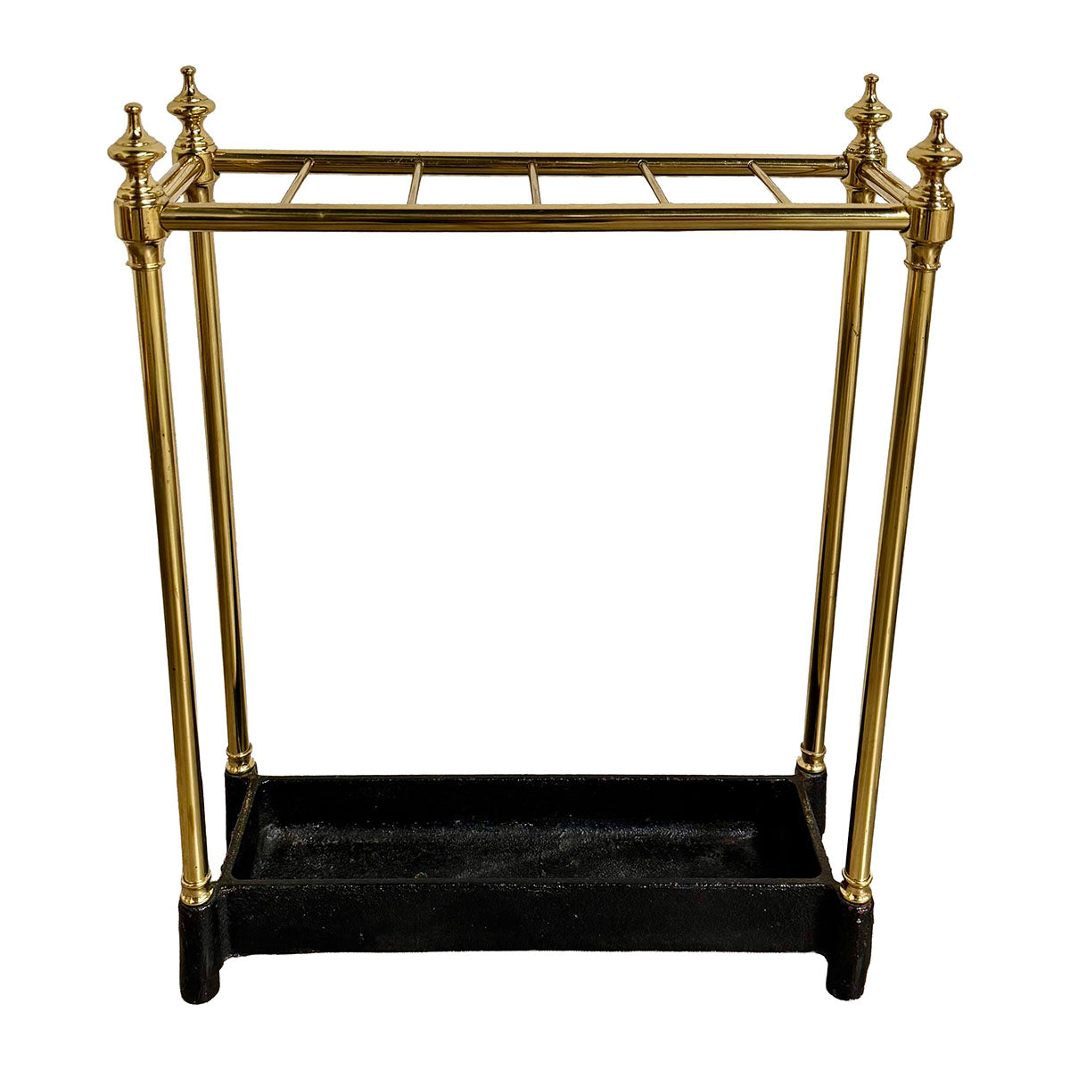 Vintage Brass and Cast Iron Umbrella Stand - Classic Home Decor for Entryway, Porch & Office - Perfect for Rainy Days & Organized Storage