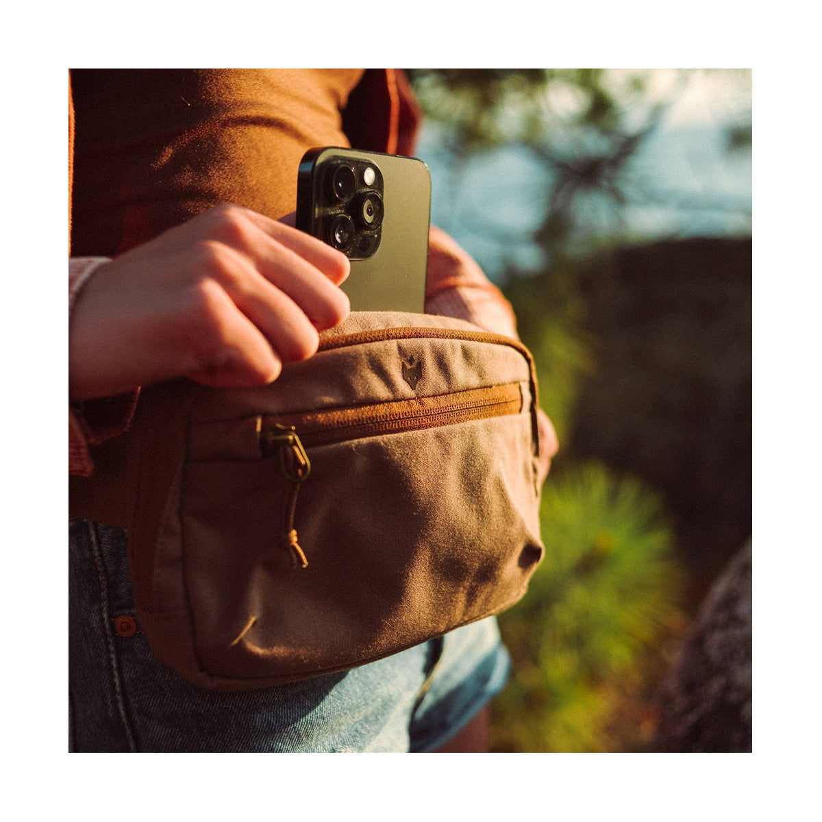 Clever Supply Sidekick Belt Bag (Tan) - Stylish & Functional Waist Pack for Travel, Hiking, and Everyday Use